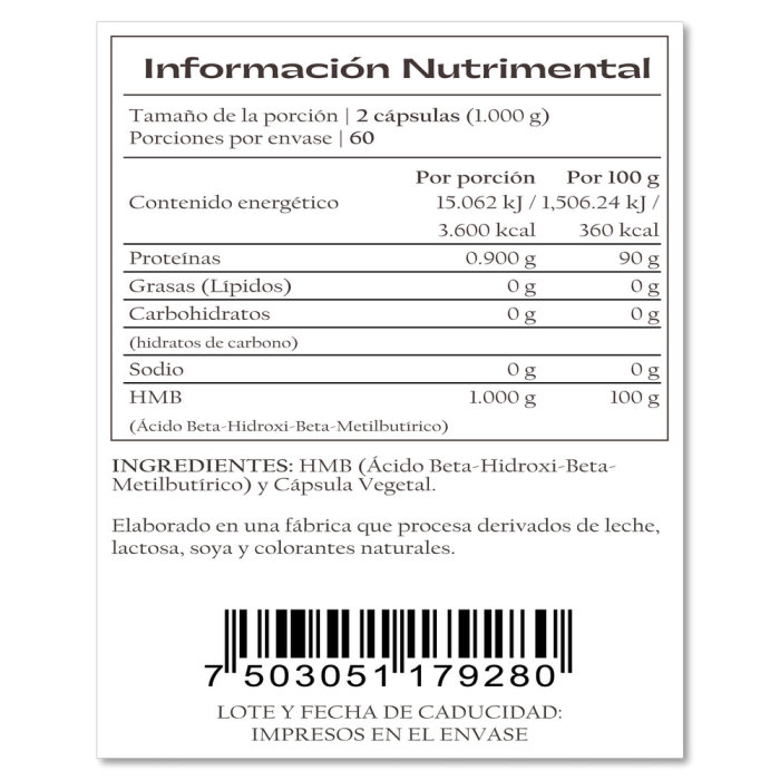 Ácido Beta-Hidroxi Beta-Metilbutírico HMB