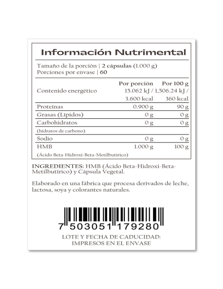 Ácido Beta-Hidroxi Beta-Metilbutírico HMB