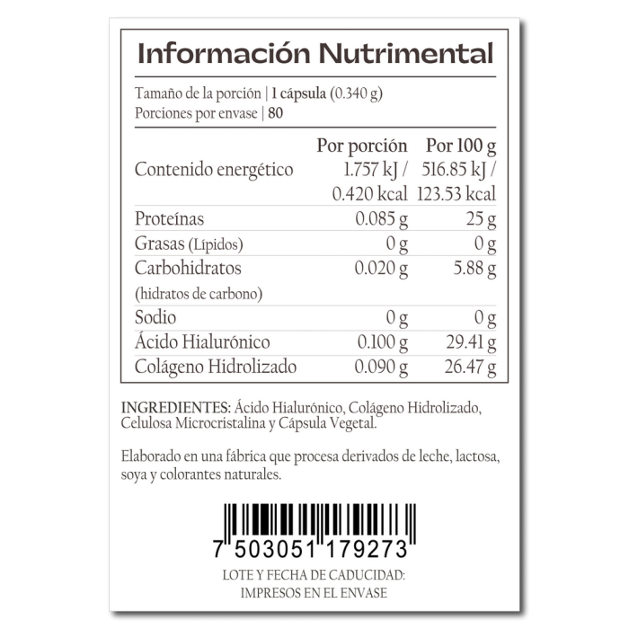 Ácido Hialurónico y Colágeno Hidrolizado HC-PLUS