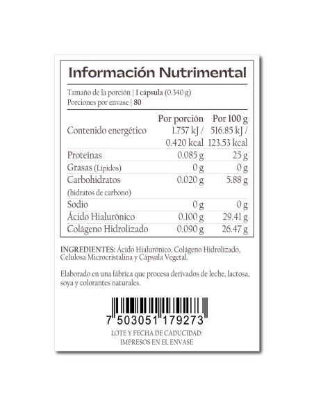 Ácido Hialurónico y Colágeno Hidrolizado HC-PLUS