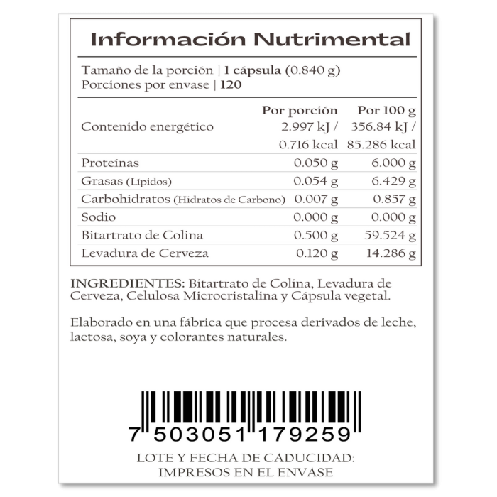 Bitartrato de Colina Vegano BC-500