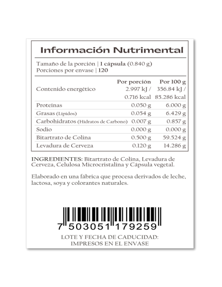 Bitartrato de Colina Vegano BC-500