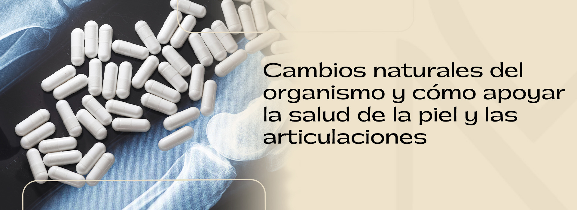 Cambios naturales del organismo y cómo apoyar la salud de la piel y las articulaciones. 