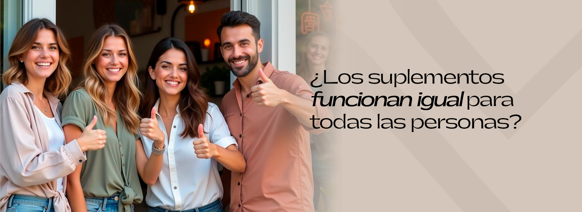 ¿Los suplementos funcionan igual para todas las personas?